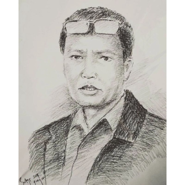 

sketsa wajah/lukis wajah Bali hitam putih murah