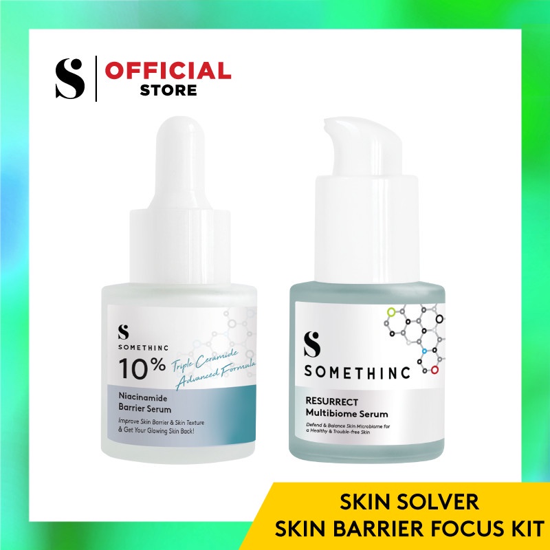 SOMETHINC SKIN SOLVER Skin Barrier Focus Kit( Ressurect Multibiome Serum 20 ml - 10% Niacinamide Barrier 20 ml)