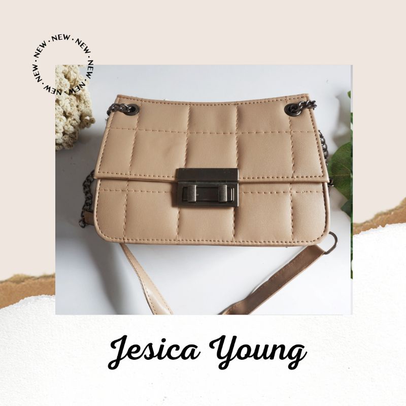 Jesica Young Coklat Susu Tas Slempang Tas bahu