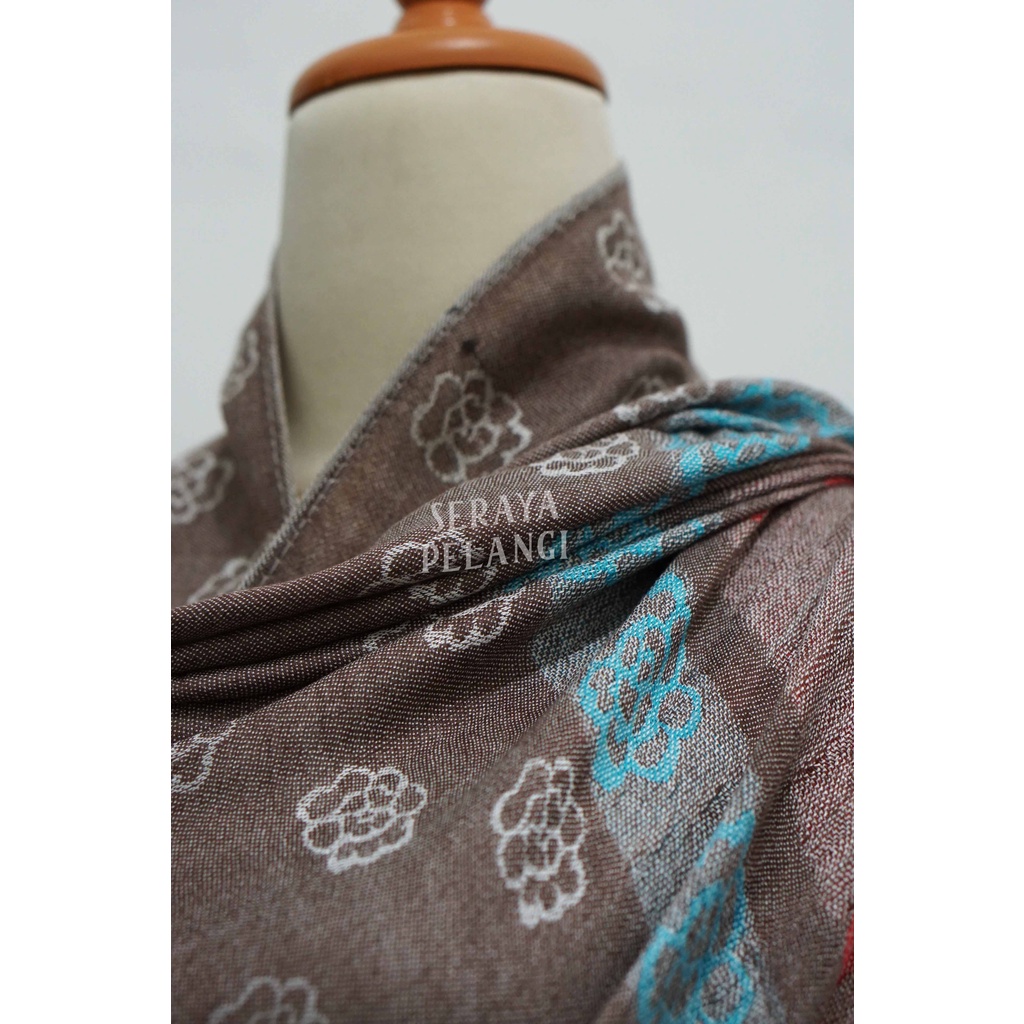 Pashmina Cashmere Motif Bunga 15 | Motif Kembang | Selendang | Scarf | Syal | Shawl | Souvenir | Hadiah Ulang Tahun | Birthday Gift | Aksesoris Fashion Wanita | Premium Import Quality | Grosir Murah | Luxury Scarf