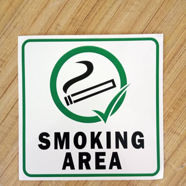 

Stiker K3 rambu safety. Smoking area uk 15x15cm