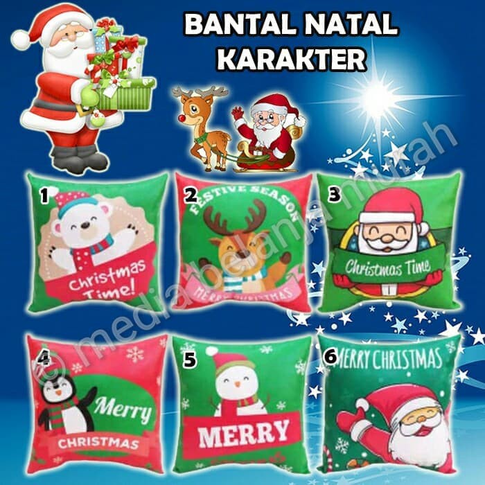 

BANTAL NATAL KARAKTER - SOUVENIR HADIAH KADO NATAL UNIK CHRISTMAS GIFT