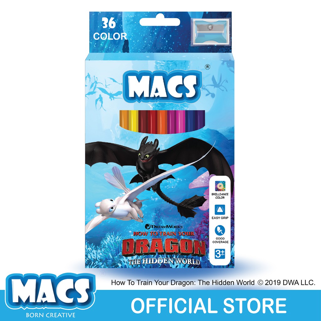 Macs Coloring Pencils How to Train Your Dragon: The Hidden World – Light Fury (36 colors)