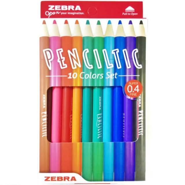 

SET 10 WARNA PULPEN PEN ZEBRA PENCILTIC FINELINER