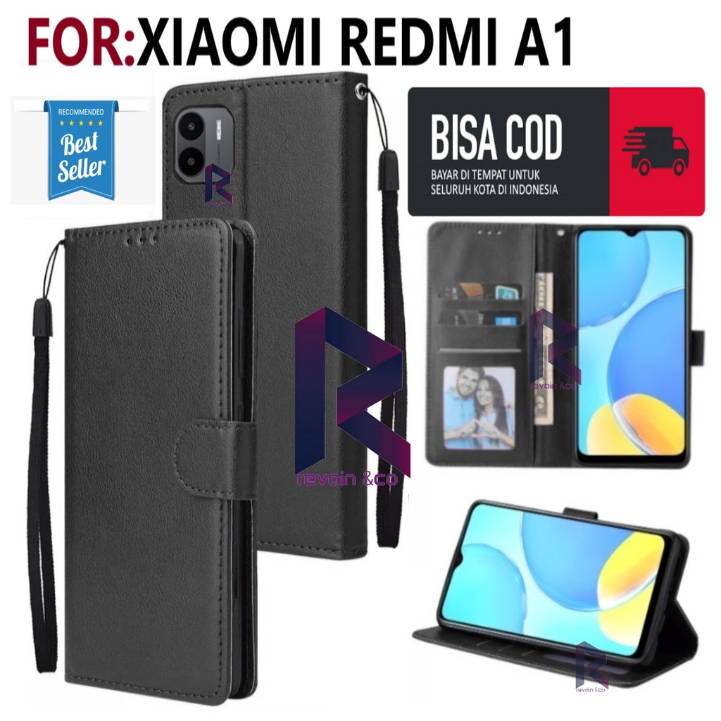 FLIP COVER XIAOMI REDMI A1 FLIP WALLET LEATHER KULIT PREMIUM SARUNG BUKA TUTUP KESING HP FLIP CASE XIAOMI REDMI A1