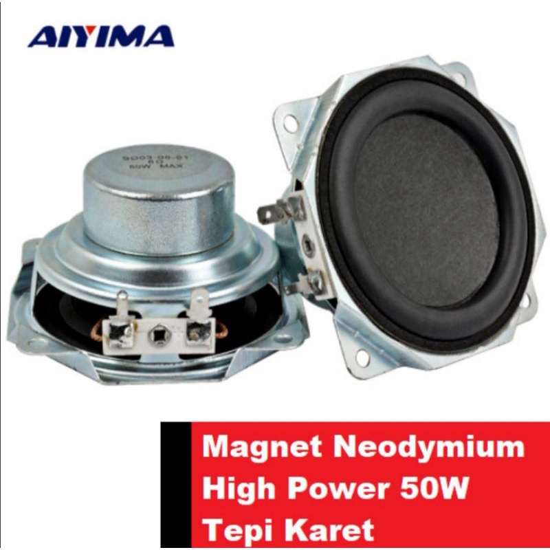 Neodymium Magnet HIFI Mid-Woofer Speaker 3in High Power 50W Low Bass