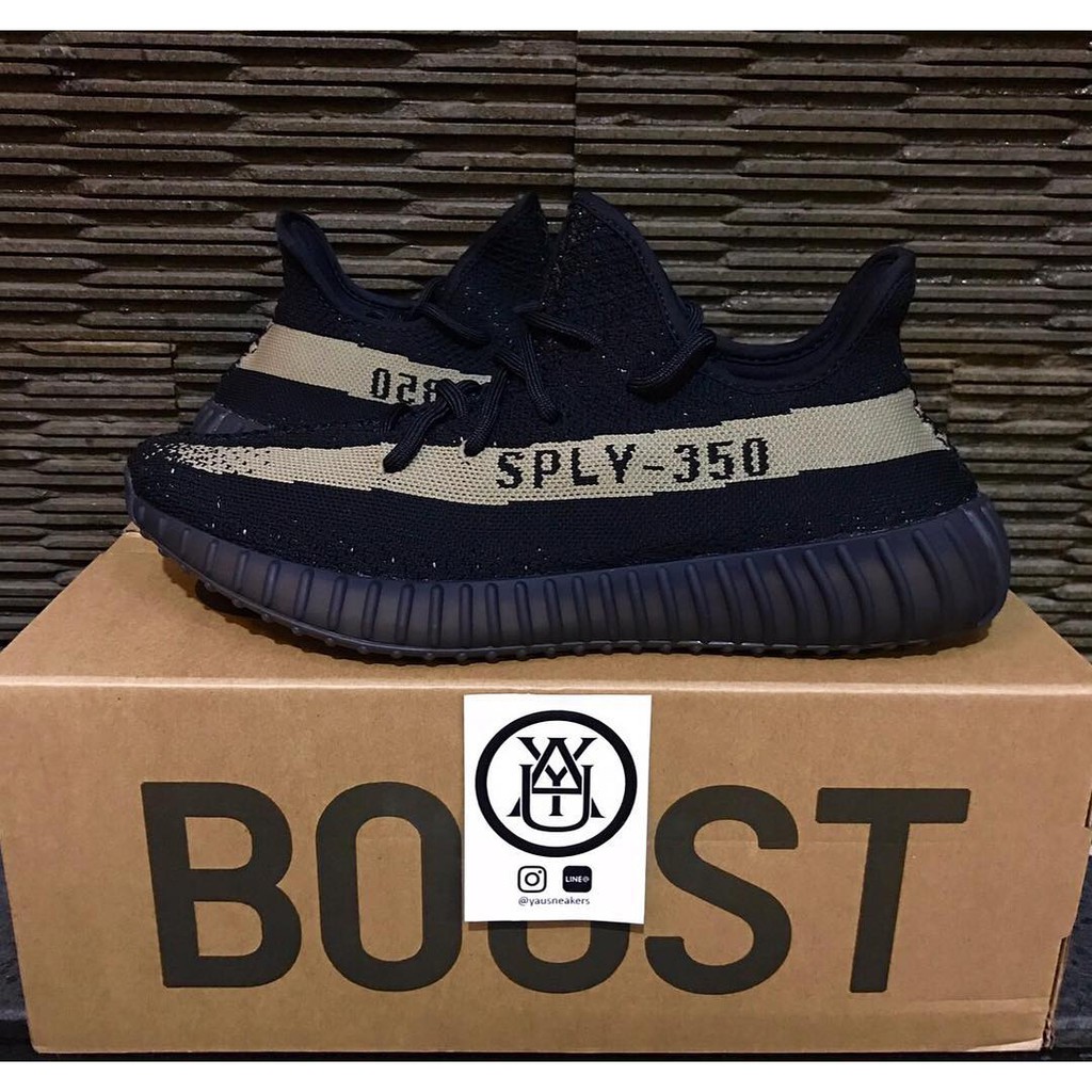 Adidas Yeezy Boost 350 V2 Black Friday BLACK/GREEN OLIVE Original