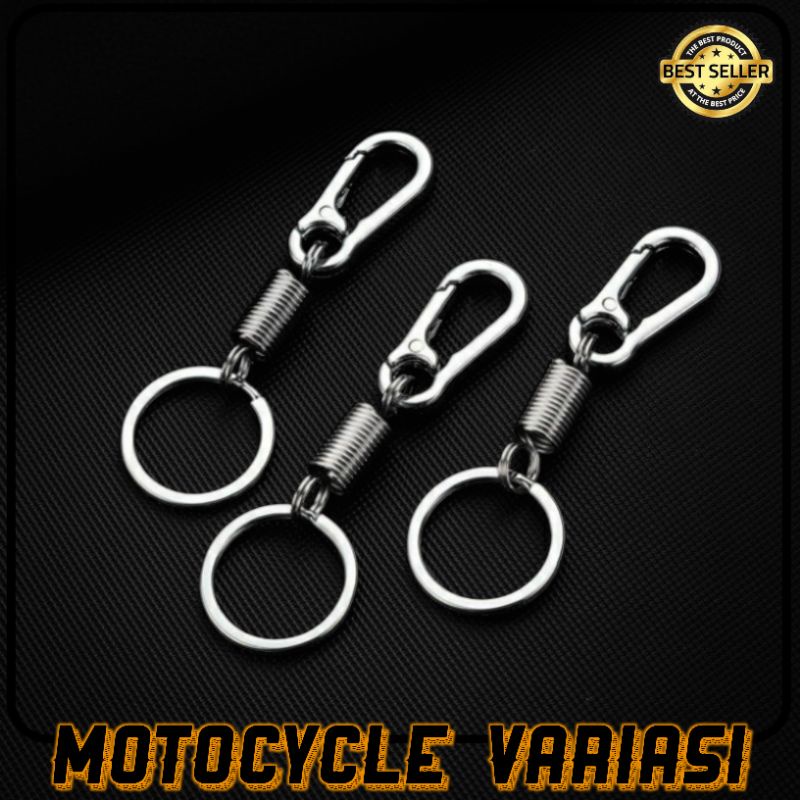 keychain keyring carabiner gantungan kunci motor dan mobil stainles