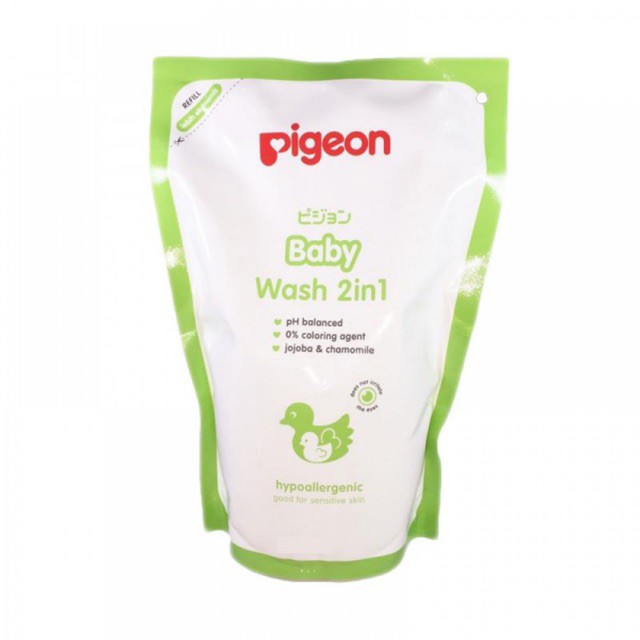 PIGEON Hair And Body Wash 2in1 2 in 1 / Sabun Shampoo Mandi Anak Bayi 600ml 600 ml