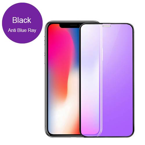 3D Curved Tempered Glass for iPhone X XS Max xr High Definition Anti Blue Light Screen Protector for iPhone 11 Pro Max