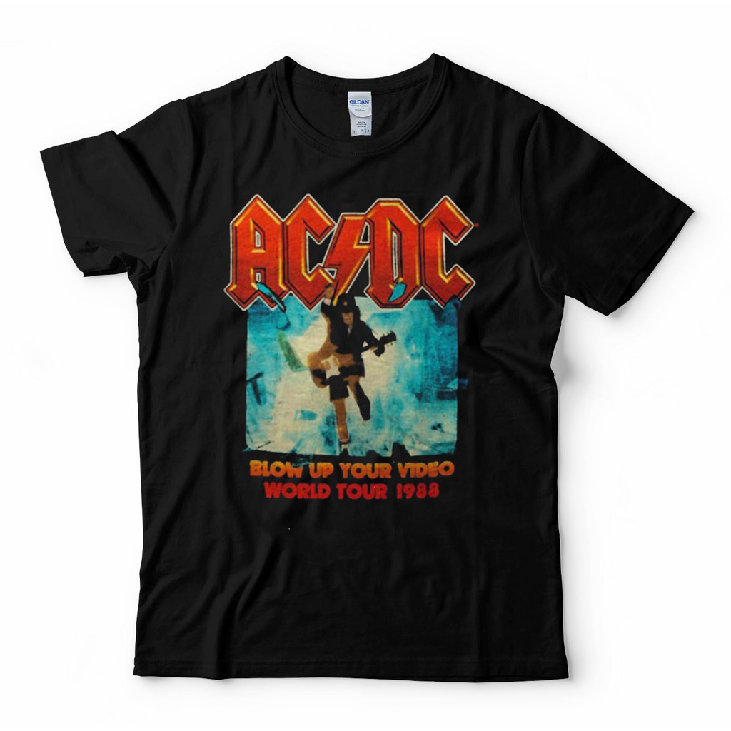 KAOS ACDC "BLOW UP YOUR VIDEO TOUR" T SHIRT BAND MUSIK GILDAN