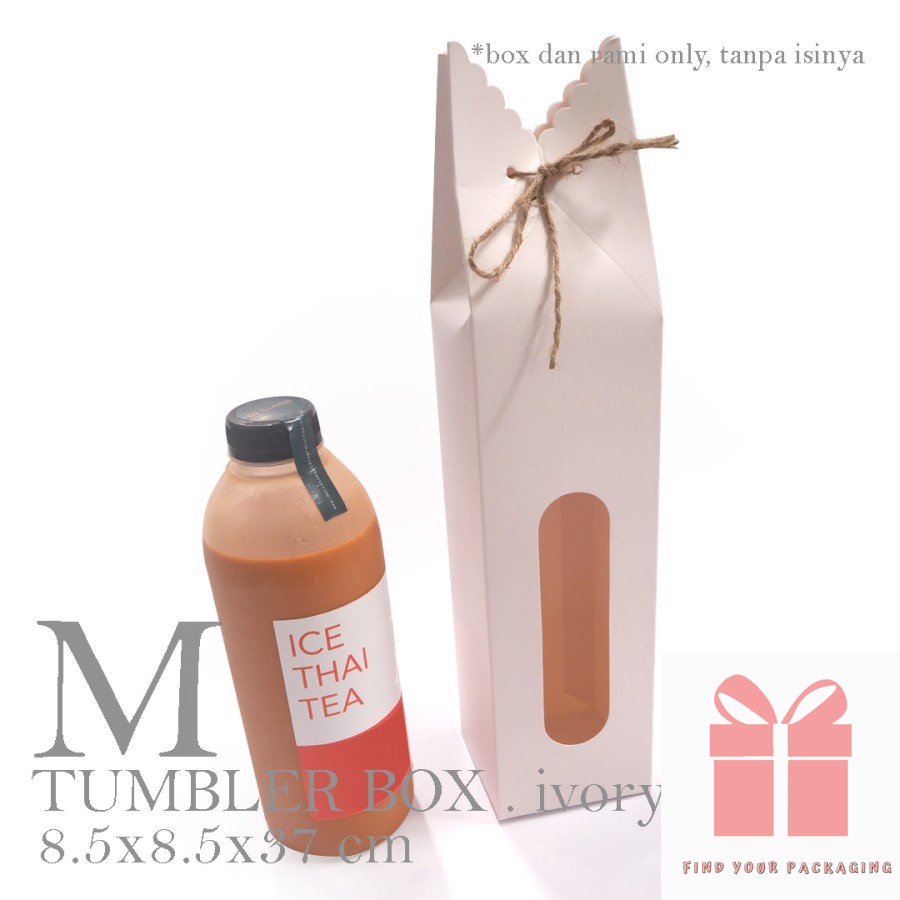 

10 Pcs Box Botol Tumbler Minuman 1 Liter Kardus Packaging Kado Hadiah Dus Kemasan Botol Souvenir Ukuran 8.5x8.5x37 cm