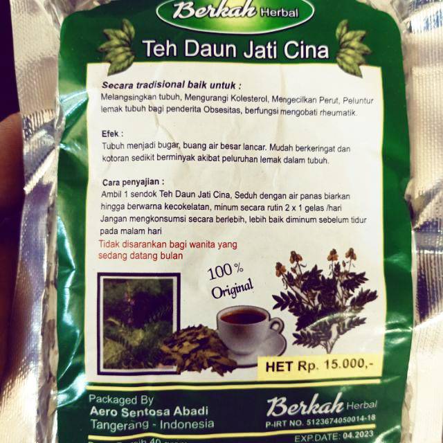 

TEH DAUN JATI CHINA 40GRM