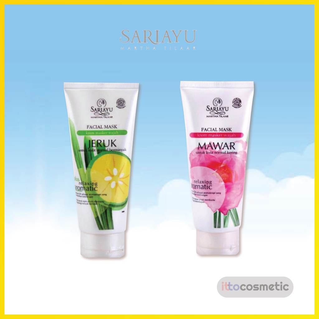 SARIAYU Facial Mask 90 GR | Krem Masker Wajah Mawar Jeruk