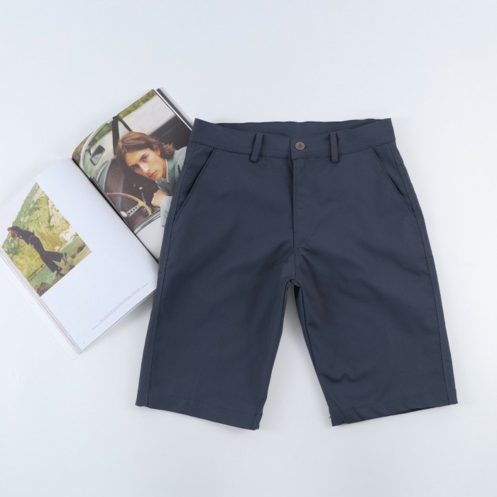 Celana Pendek Celana Pendek Chino Pria Premium | Ukuran 28-38 - Navy, 28 (L9O1) Short Pants Celana P
