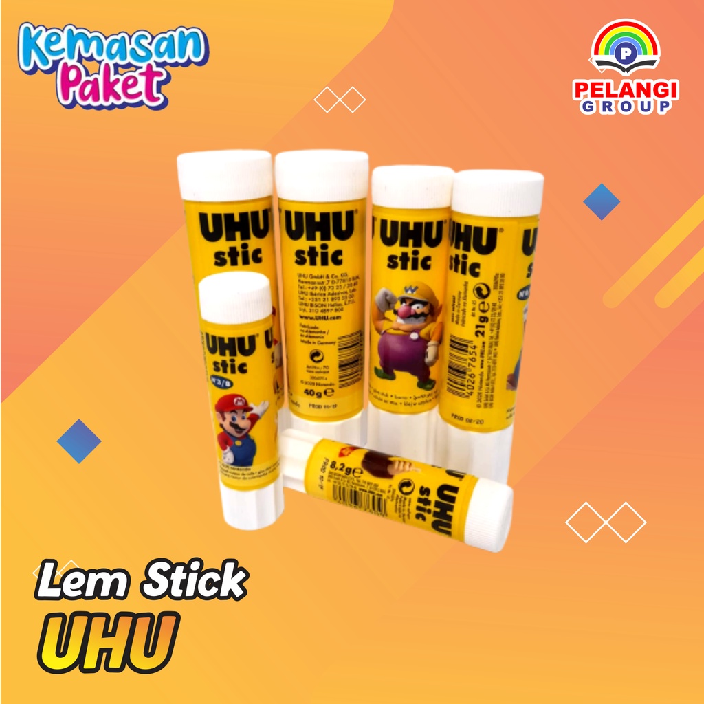 

LEM STICK UHU / Glue UHU Ukuran 8,2gr / 21gr / 40gr LEM KERTAS STICK