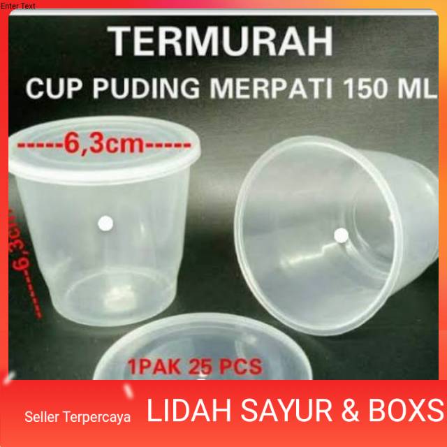 Cup puding - mangkok wadah puding  ukuran 150ml Merpati