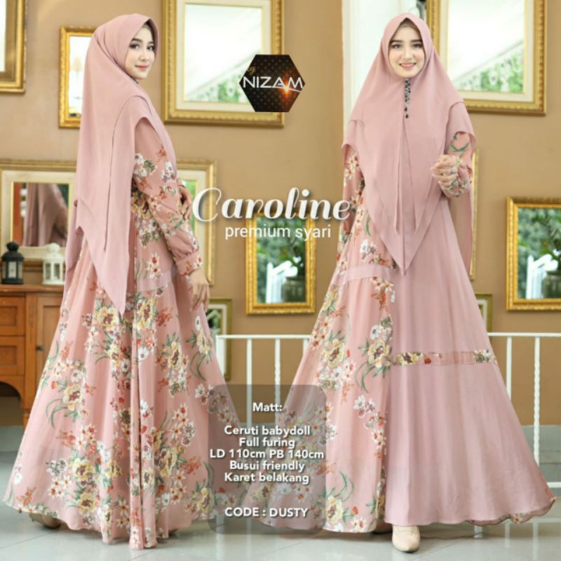 CAROLINE SYAR'I GAMIS SET KHIMAR BY NIZAM