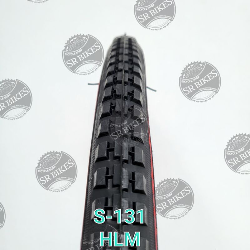 Ban Luar 26 x 1 3/8 Sepeda Jengki CTB. Hitam Lis Merah. SWALLOW DELI TIRE