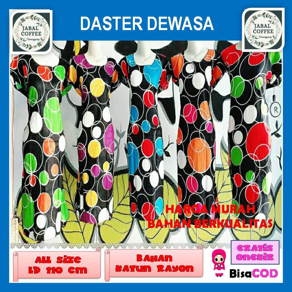 Daster Midi Motif Karakter / Daster Midi Murah Kekinian / Daster Midi Allsize J15