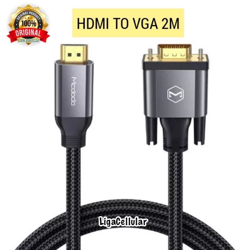 HDMI to VGA Convertor Cable Mcdodo Ca-7770 For Laptop/TV/Monitor