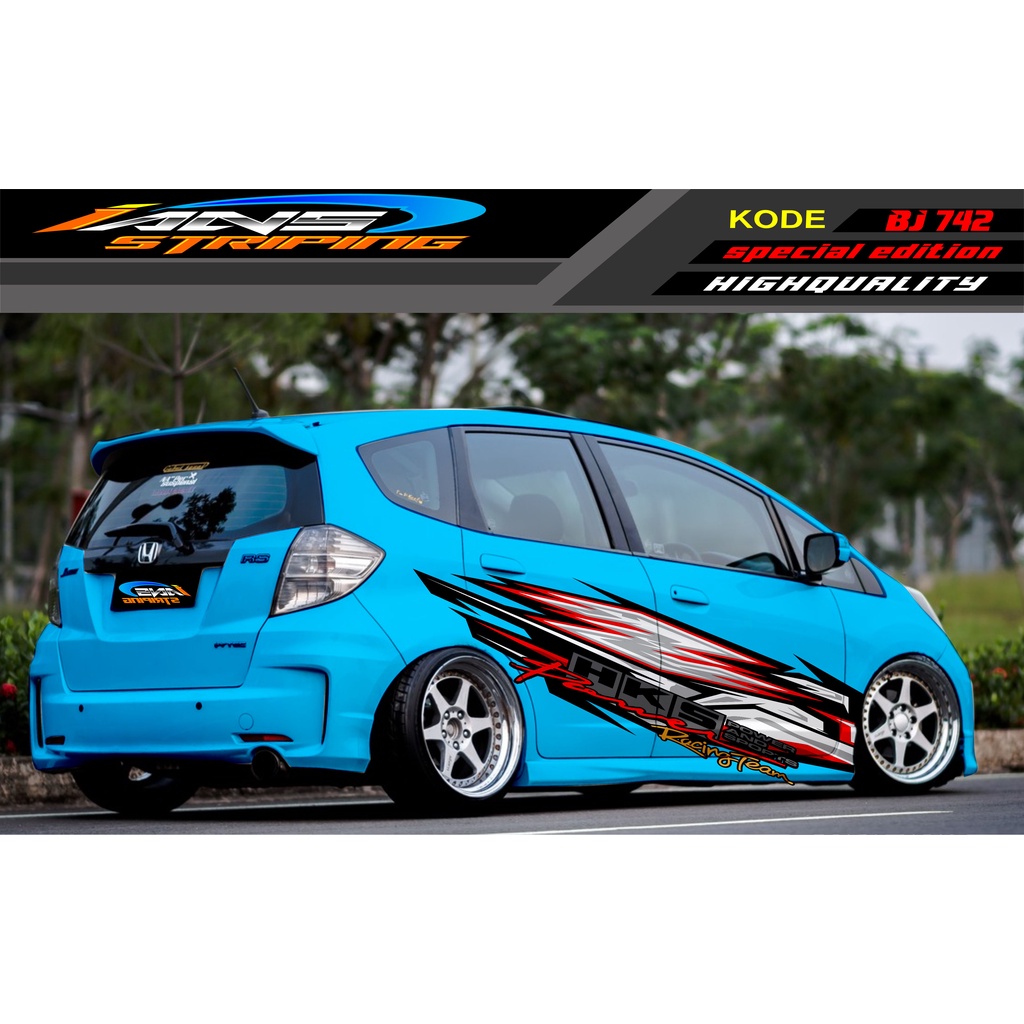 VARIASI STICKER MOBIL HONDA BRIO AGYA JAZZ AVANZA YARIS / DECAL STICKER MOBIL JAZZ / STIKER MOBIL