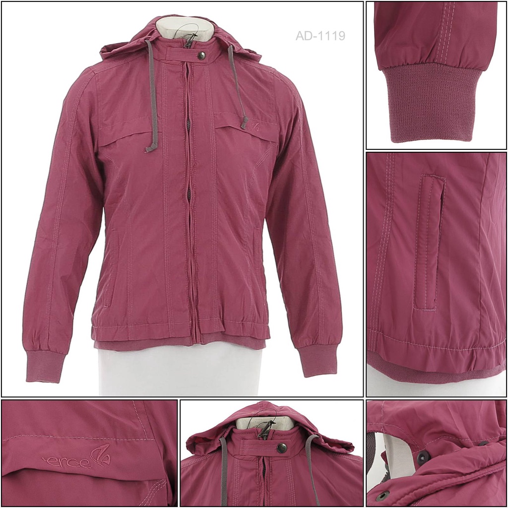 Jaket Hoodie Parasit Cewek Erce Big Size 2XL-4XL