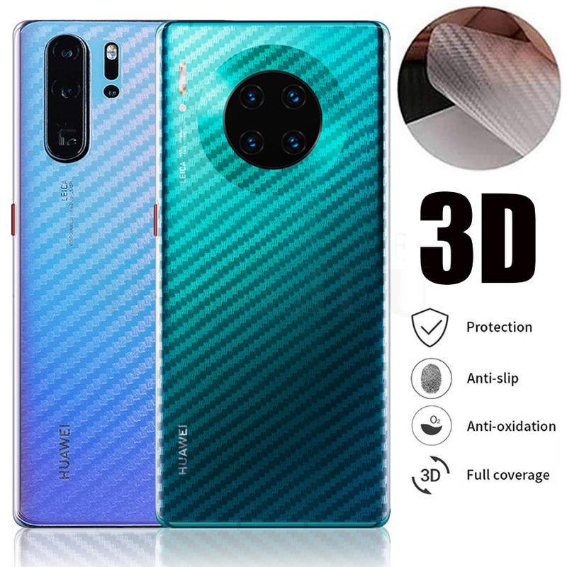 2PCS Matte Clear Back Carbon Fiber Film For Huawei Mate 8 9 10 20 30 40 Pro Screen Protector