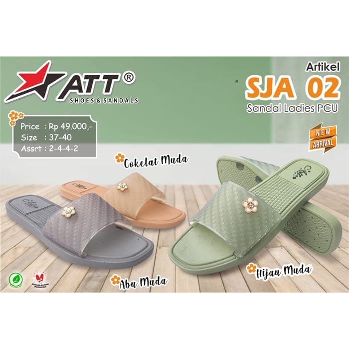ATT SJA02, Sandal Slop Karet Wanita