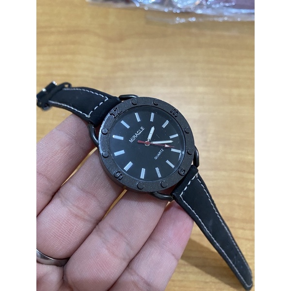 jam tangan pria mirage kulit kampas