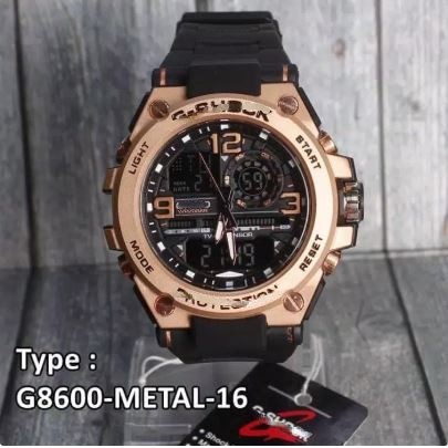 JAM TANGAN PRIA G SHOCK GST8600 METAL RUBBER ANTI AIR GSHOCK GST-8600 CASIO