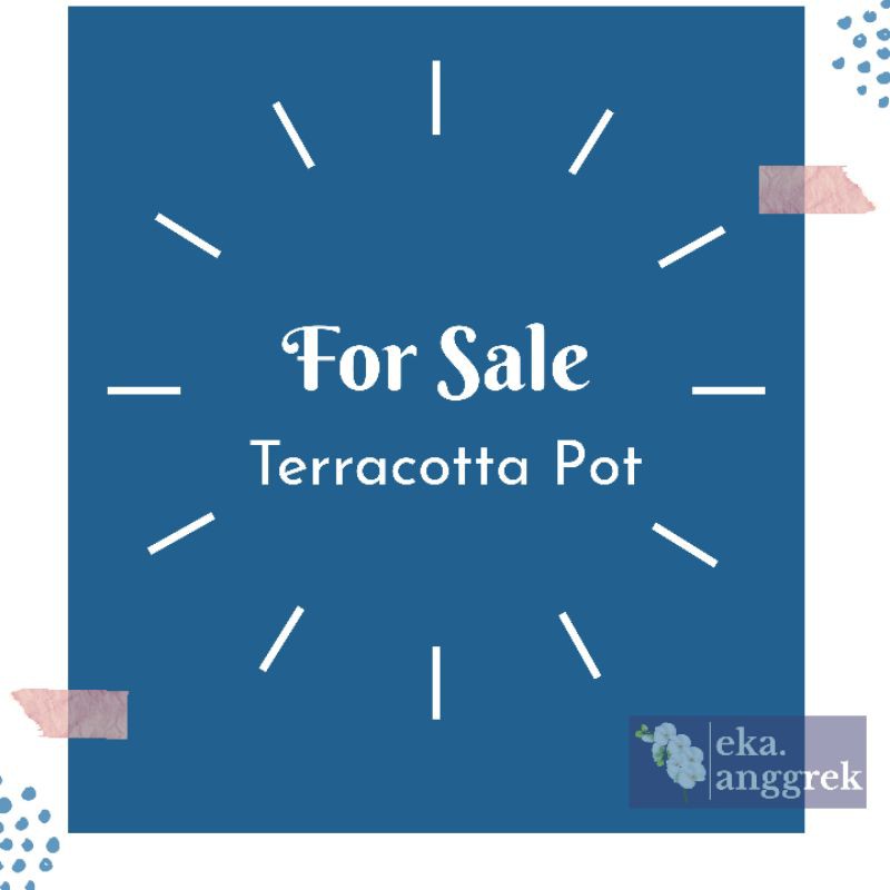 TERRACOTTA POT/POT TANAH LIAT/POT BUNGA TINGGI/POT BUNGA ANGGREK DENDROBIUM/POT TANAMAN HIAS