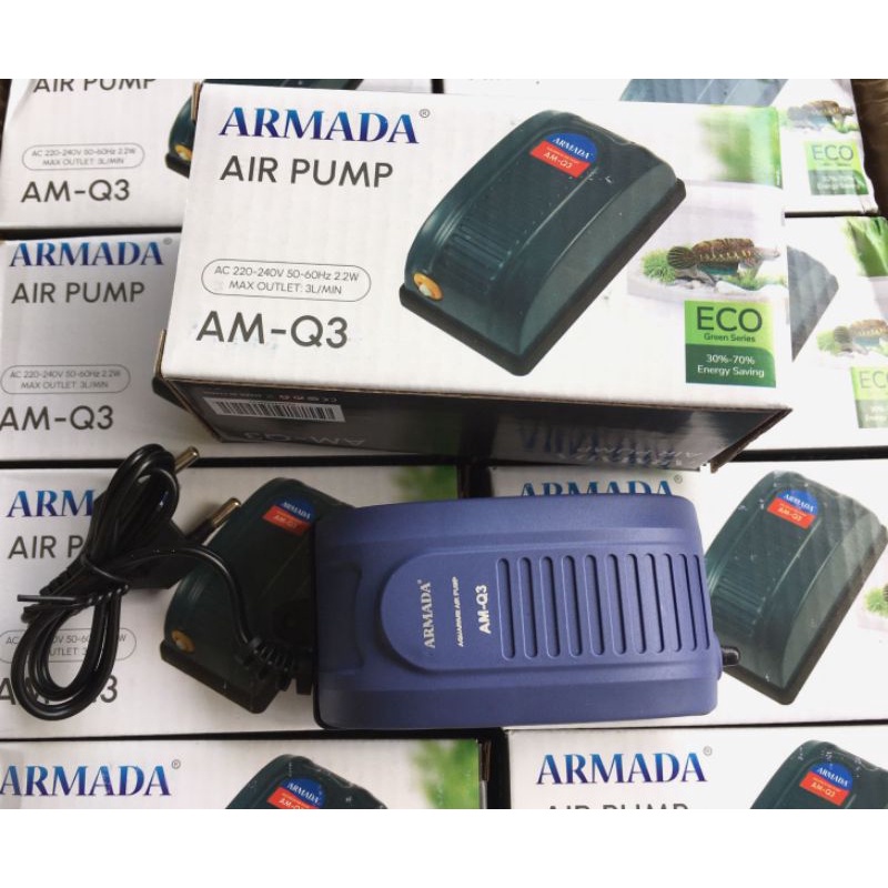 Airpump Gelembung Aquarium Udara Aerator Armada lubang 1 Am Q3