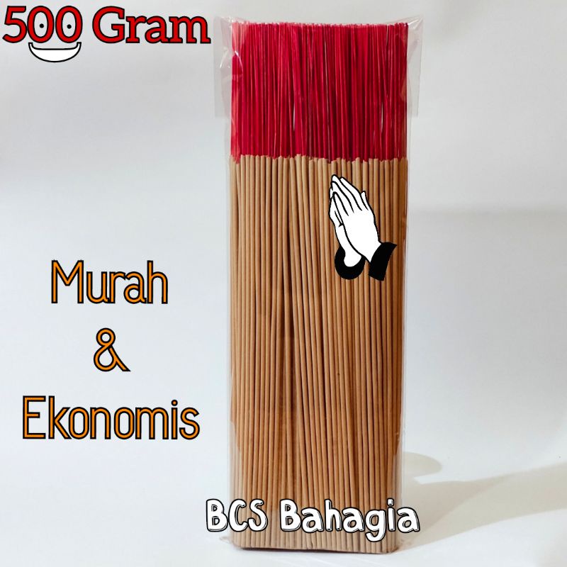 hio dupa warna coklat putih tidak ada wangi isi 500 gram kaki merah stik / hio tawar tanpa wangi murah ekonomis / stick incense