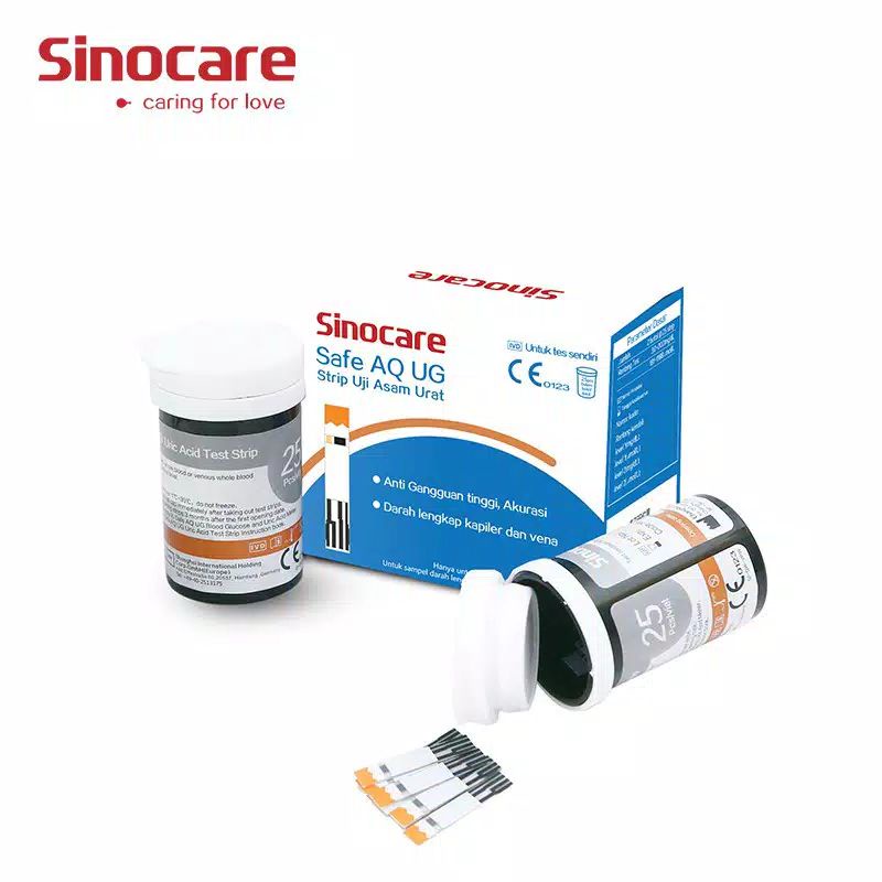 Strip Uji Asam Urat Safe AQ UG Sinocare (50 strip ) EXP.2025 03