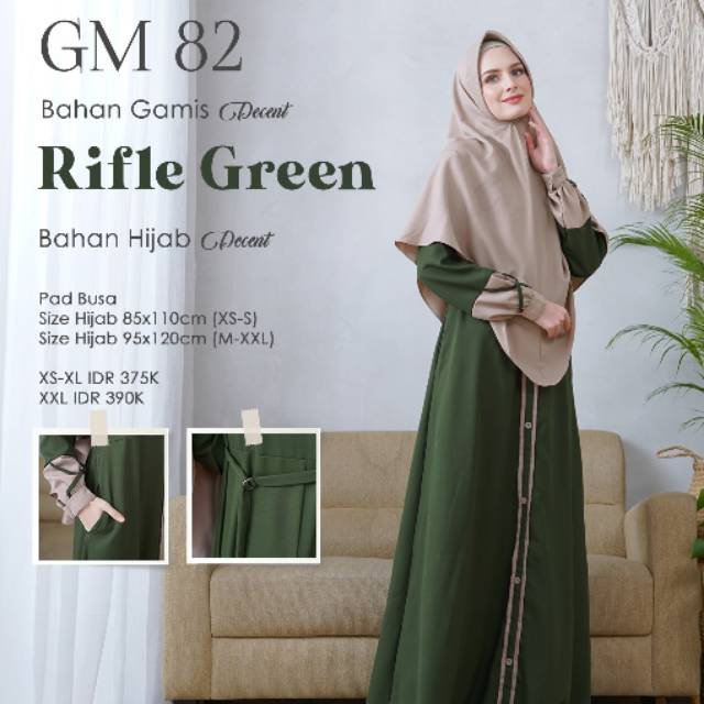 BAJU MUSLIMAH GAMIS CANTIK HAITWO GM 82 ORIGINAL DECEN RIFLEGREEN MUSTAR RASPBERRy BRANDED TREND2020