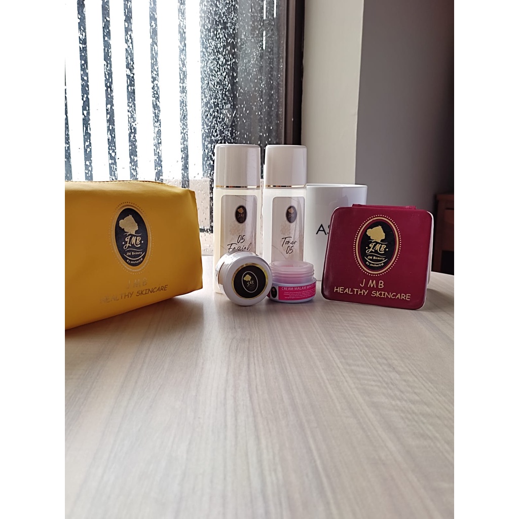 PAKET WHITENING jm beauty skincare krim pemutih wajah crim bekas jerawat cream pencerah muka bpom