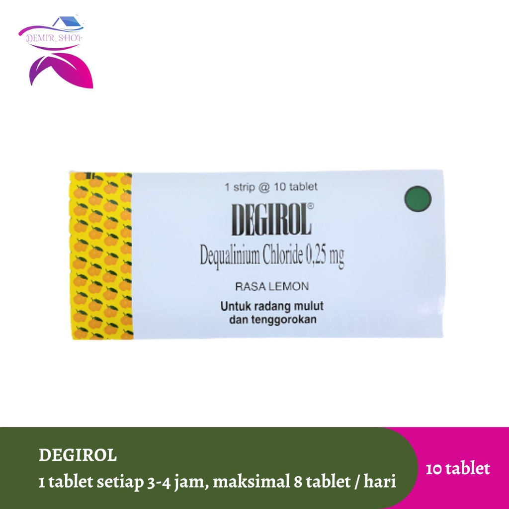 Degirol Obat Sakit Tenggorokan / Radang Tenggorokan &amp; Infeksi Rongga Mulut