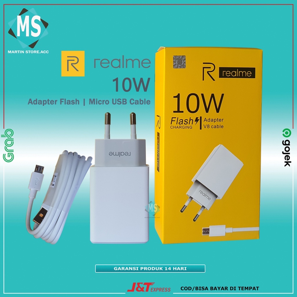 CHARGER CAS REALME OP52CAED 10WATT FAST CHARGING REAL FOR REALME 3 / REALME 5 / REALME C11 / REALME C12