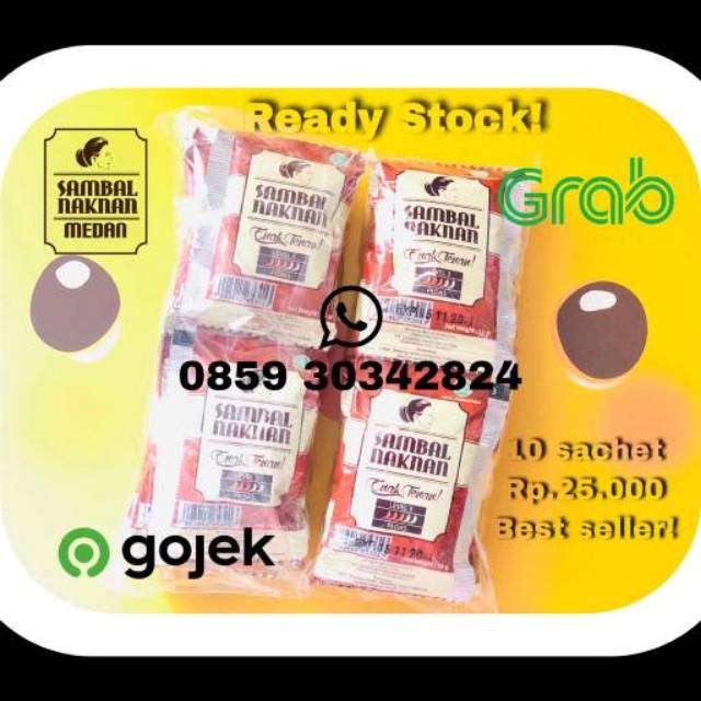 

Sambal naknan sachet isi 20 sachet best seller ready di medan