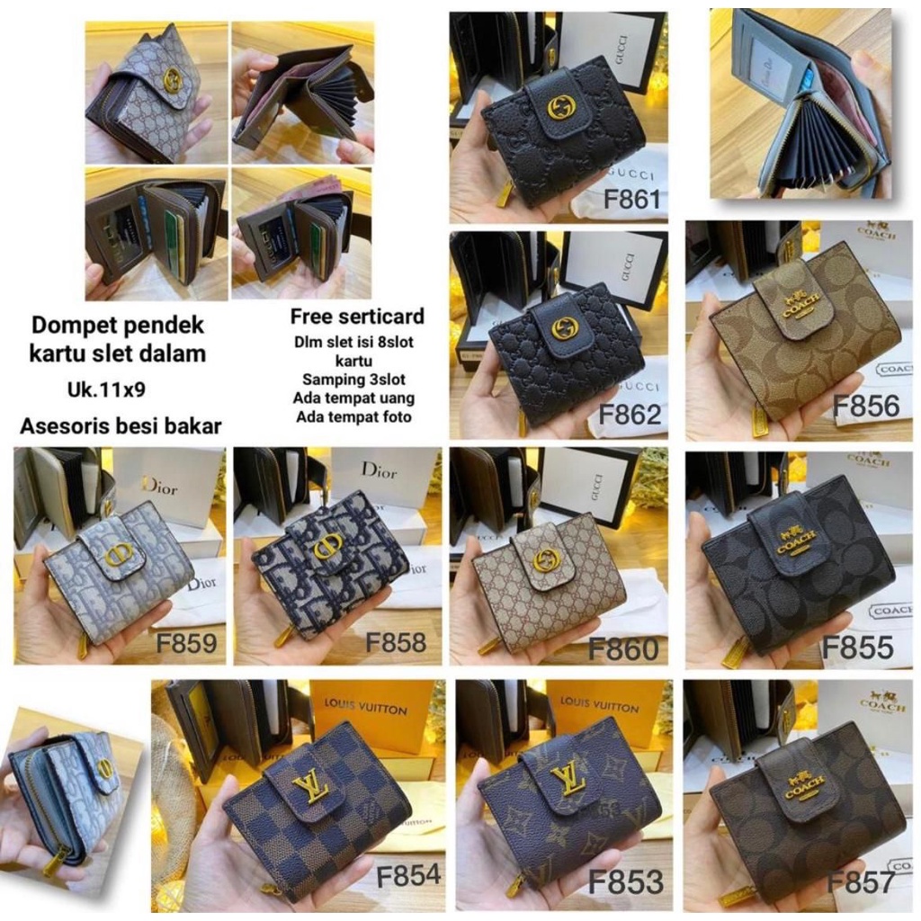 Dompet kartu slet dalam f8 uk 11x9 cm import