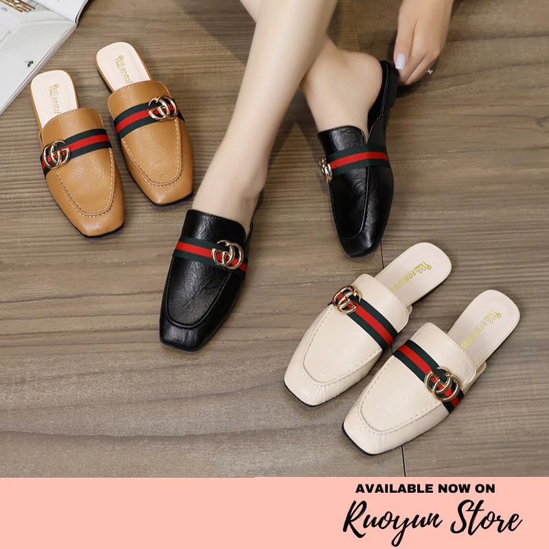 RYX - Ribbon Cleace Sepatu Slip-On Wanita Fashion Casual - Ori Import