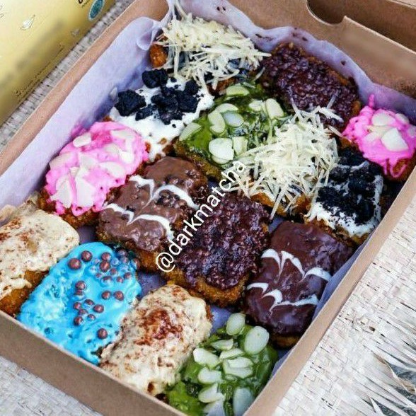 paket tester saus dip banana nugget pisang roti bakar selai glazing cokelat leleh glaze coklat snack