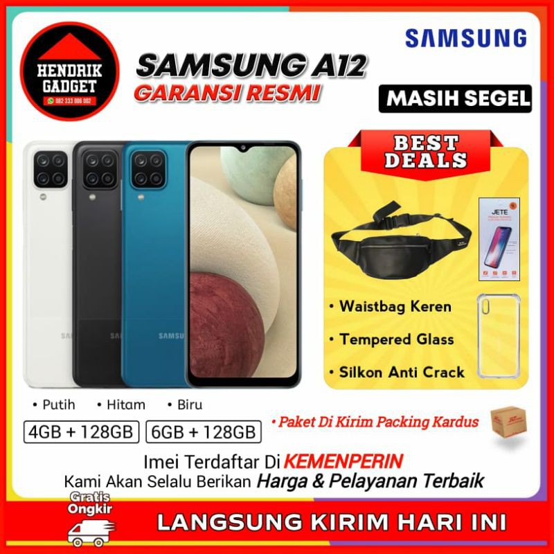 Hp Samsung A12 4 128 6 128 GARANSI resmi sein