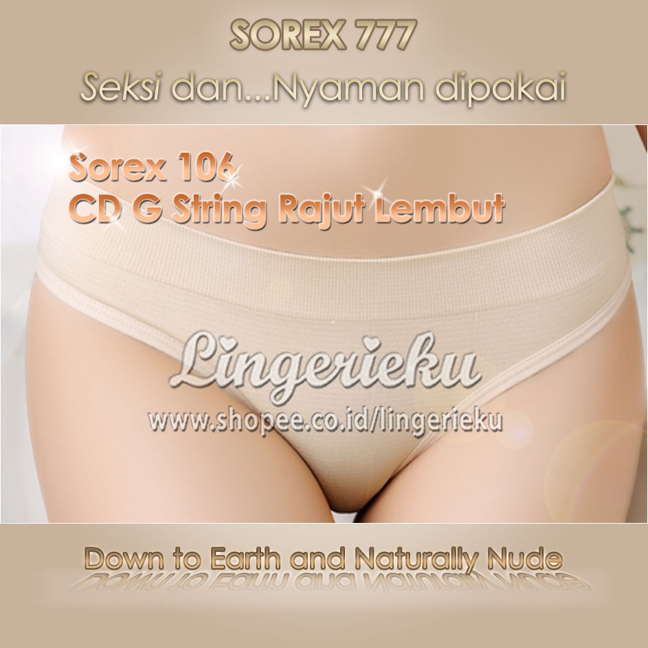 Sorex 777 CD Celana Dalam G String Basic Freesize Bisa Melar Hingga LP 100cm an