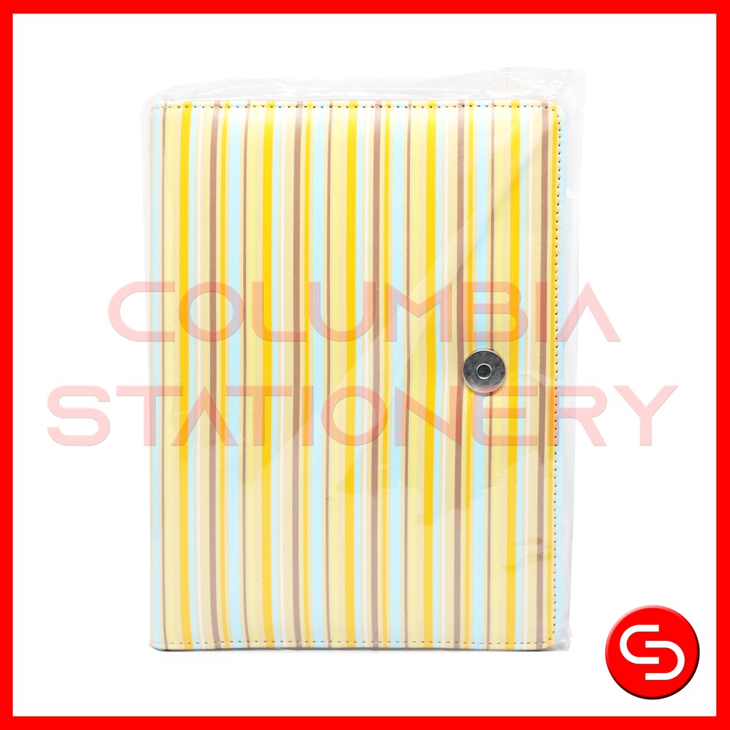 

Binder A5 Kulit Kancing Motif Garis