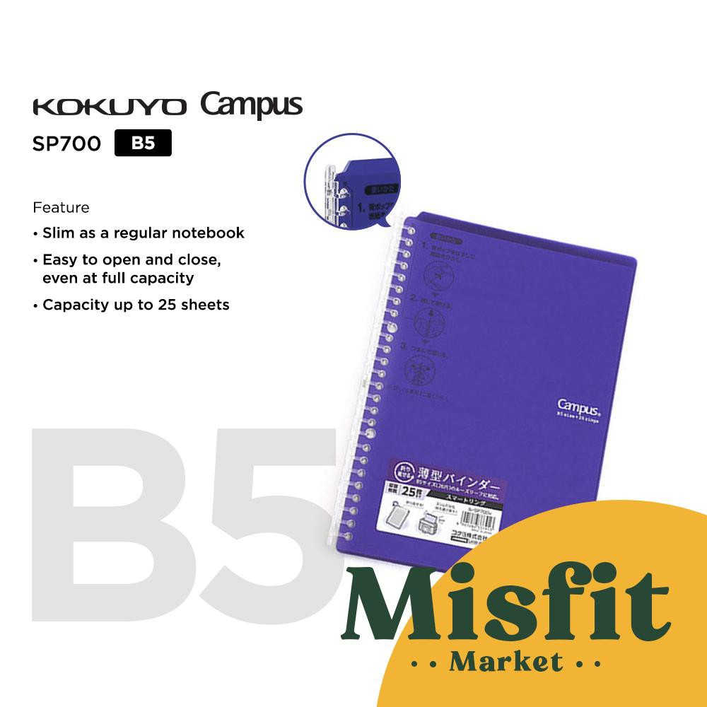 

RB KOKUYO Campus Smart Ring Binder B5 Standard & High Capacity Loose Leaf folder