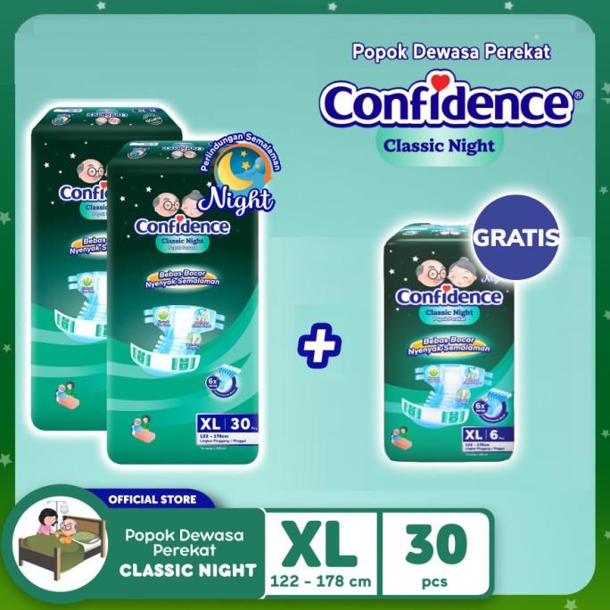 Confidence Popok Dewasa Classic Night XL30 BUY2 FREE Classic Night XL6