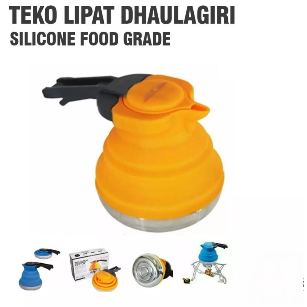 Bisa COD Teko Lipat Dhaulagiri Food Grade Kapasitas 1,2 Liter - Teko Camping - Folding Kettle