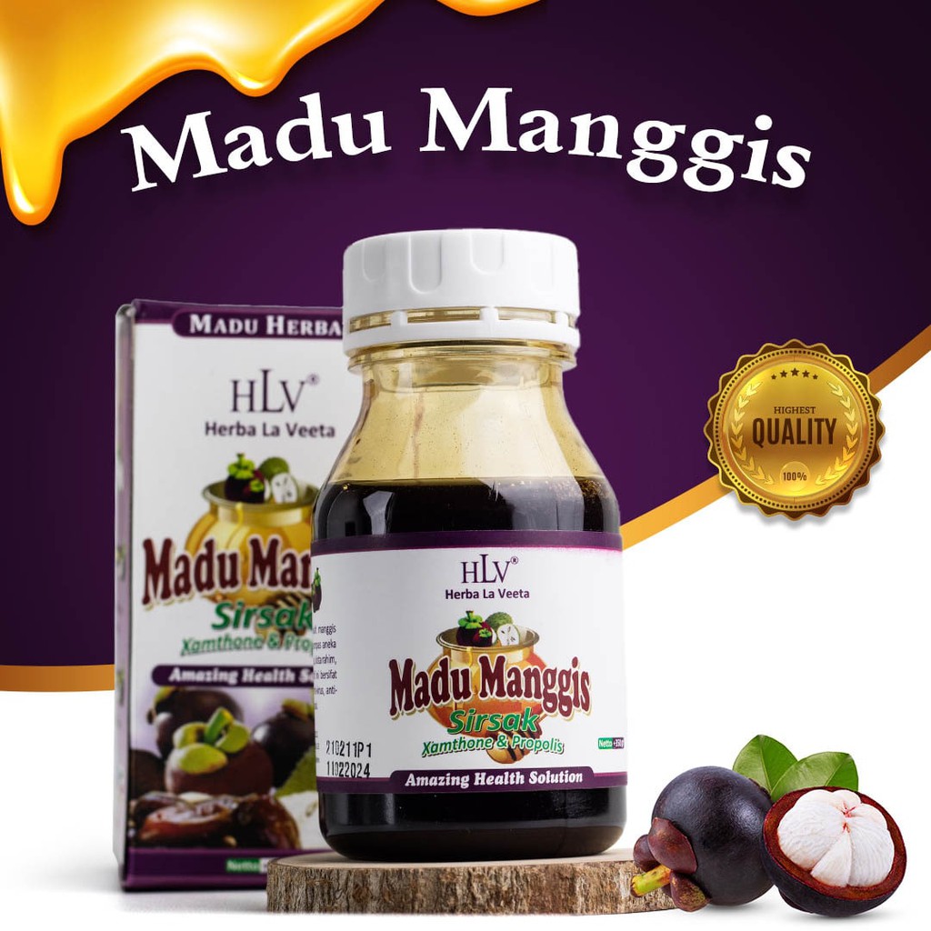 Madu Manggis Sirsak Plus Xamthone dan Propolis 100% Original HLV | Herbal obat theraphy Kanker